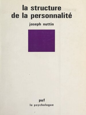 cover image of La structure de la personnalité